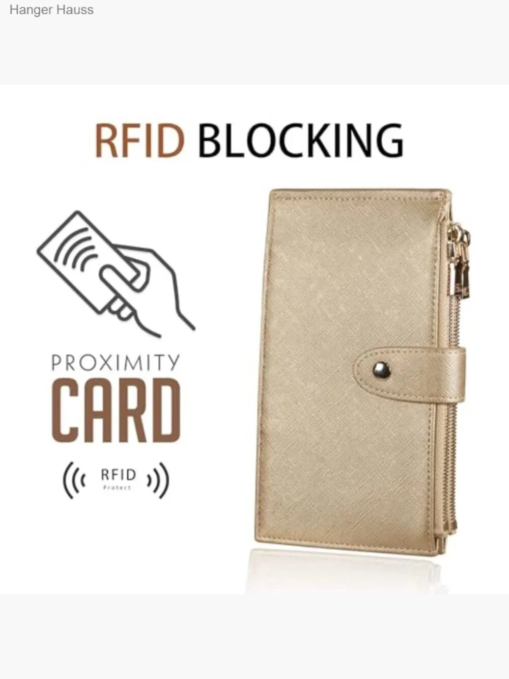 RFID Blocking Bifold Wallet Large Capacity 18 Card Slots